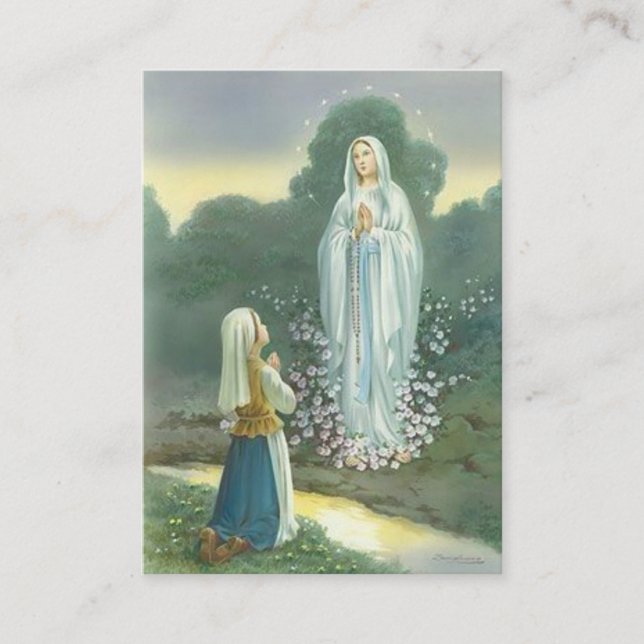 Blessed Virgin Mary St. Bernadette Poem Card (Front)