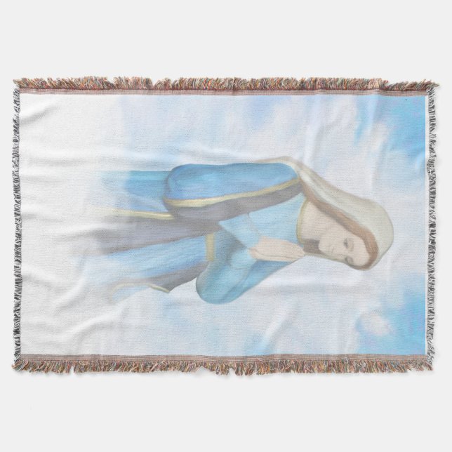 Blessed Virgin Mary Throw Blanket (Front)