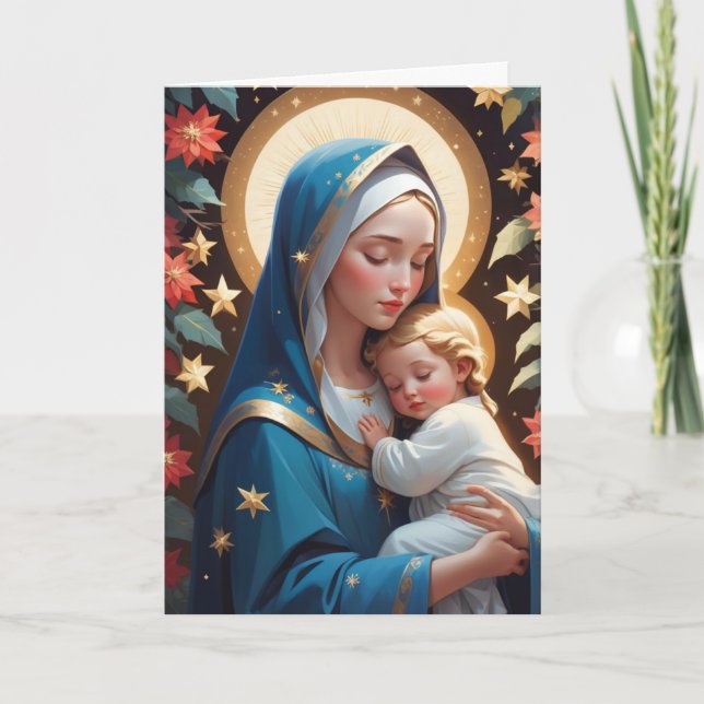 Blessed Virgin Mary Traditional Catholic Card (Front)