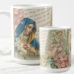 Blessed Virgin Mary Vintage Catholic Rosary Marian Coffee Mug<br><div class="desc">This is a beautiful Blessed Virgin Mary Collage mug with traditional Catholic images of the Virgin Mary,  Sorrowful Mother,  Christ Child,  Rosary,  and Memorare Prayer. .</div>