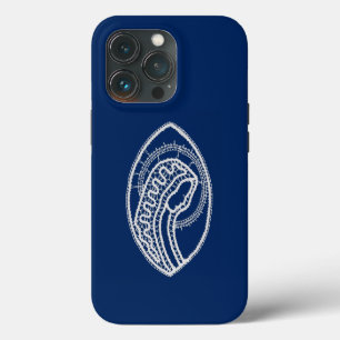 Blessed Virgin Mary, white lace, navy blue iPhone 13 Pro Case