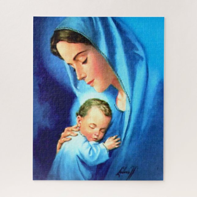 Blessed Virgin Mary with Baby Jesus Jigsaw Puzzle (Vertical)