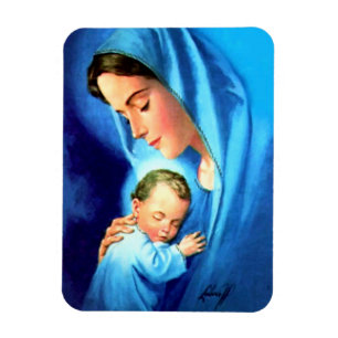 Blessed Virgin Mary with Baby Jesus Magnet