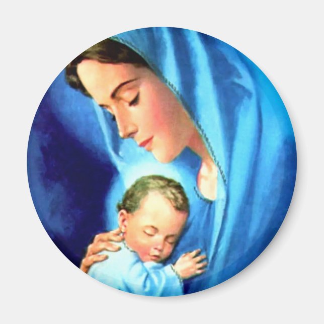 Blessed Virgin Mary with Baby Jesus Magnet (Front)