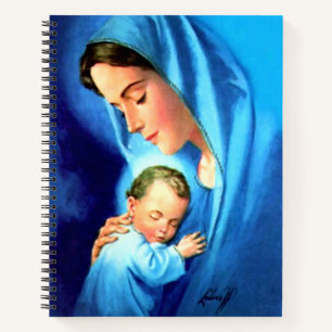 Blessed Virgin Mary with Baby Jesus Notebook