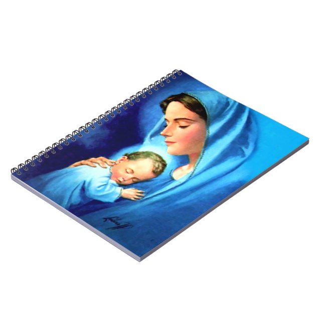 Blessed Virgin Mary with Baby Jesus Notebook (Left Side)