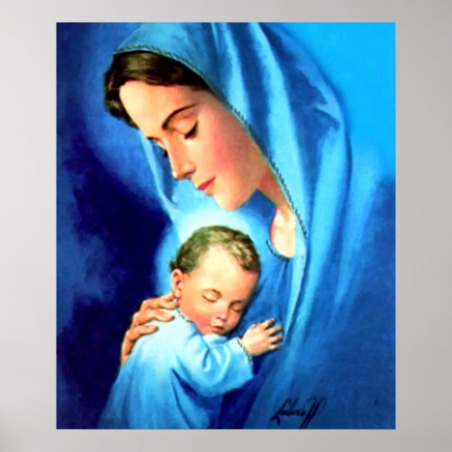 Blessed Virgin Mary with Baby Jesus Poster (Front)