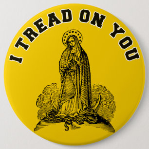 Blessed Virgin Mother Mary Catholic Religious 6 Cm Round Badge