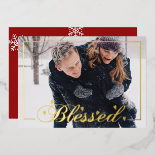 "Blessed" with Heart Accents Christmas Full Photo