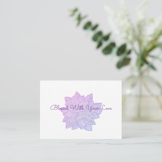Blessed with your love: Floral Affirmation Card (Standing Front)