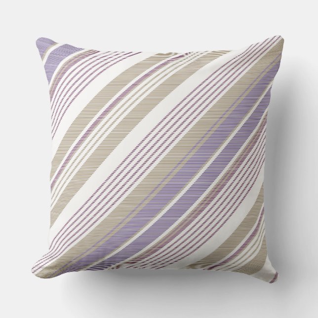 Blessed Woman Lavender/Tan Stripe Pillow (Front)