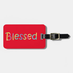 Blessed word, Personalised Luggage Tags