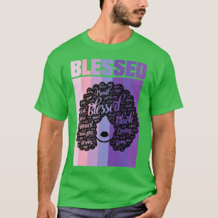 Blessed Words in Afro Christian Religious T-Shirt