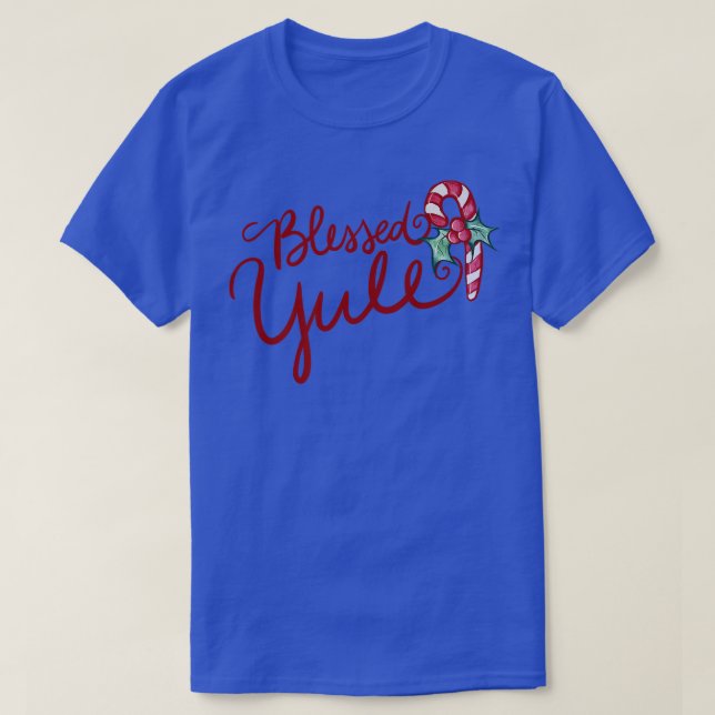 Blessed Yule Candy Cane119 T-Shirt (Design Front)