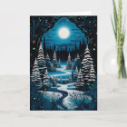Blessed Yule Winter Solstice Cosy Winter Forest