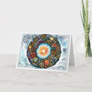 Blessed Yule Winter Solstice Holiday Card