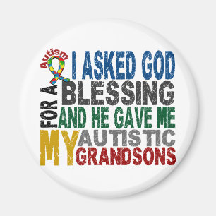 Blessing 5 GRANDSONS Autism T-Shirts & Apparel Magnet