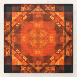 Blessing Abstract Art Glass Coaster