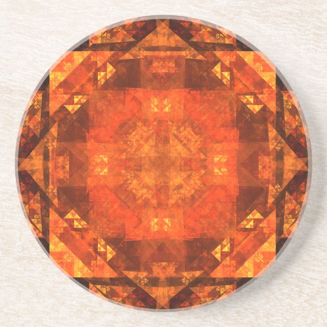 Blessing Abstract Art Sandstone Coaster (Front)