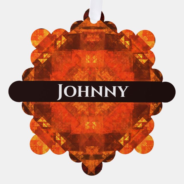 Blessing Abstract Art Tree Decoration Card (Front)