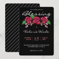 Blessing Baby Elegant Modern LDS Roses