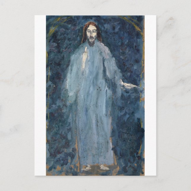 Blessing Christ by Ernst Schiess Postcard (Front)