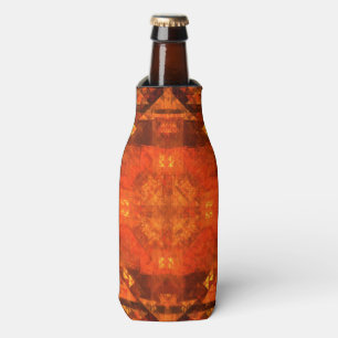 Blessing Fire Mandala Abstract Art Design Bottle Cooler