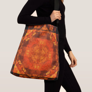 Blessing Fire Mandala Abstract Art Design Crossbody Bag
