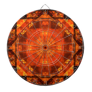 Blessing Fire Mandala Abstract Art Design Dartboard