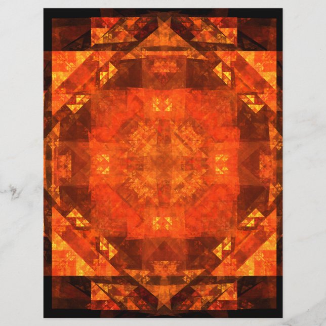 Blessing Fire Mandala Abstract Art Design Flyer (Front)