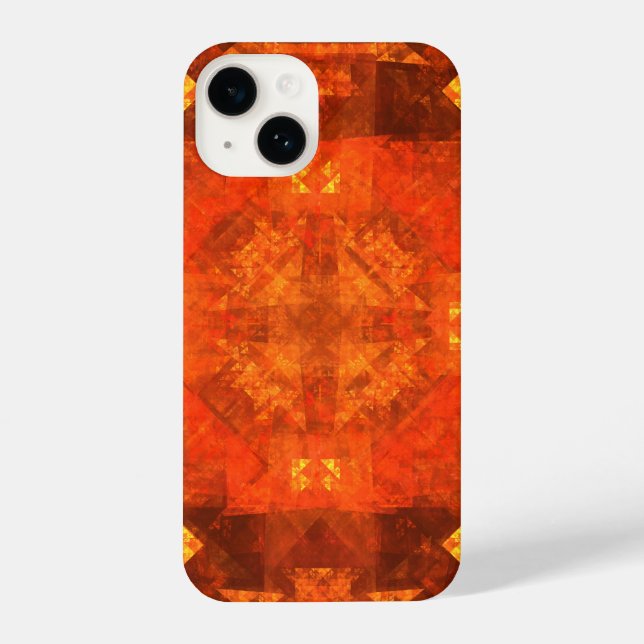 Blessing Fire Mandala Abstract Art Design iPhone Case (Back)