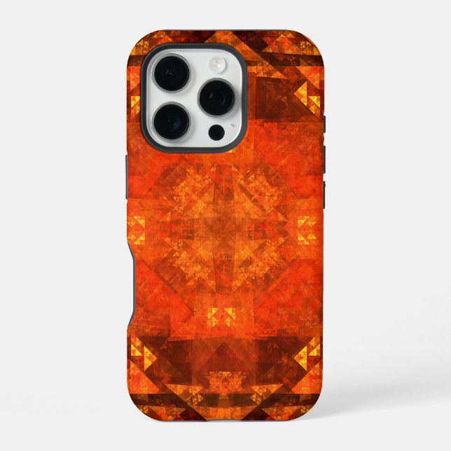 Blessing Fire Mandala Abstract Art Design iPhone Case (Back)