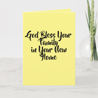Blessing for a new home. card