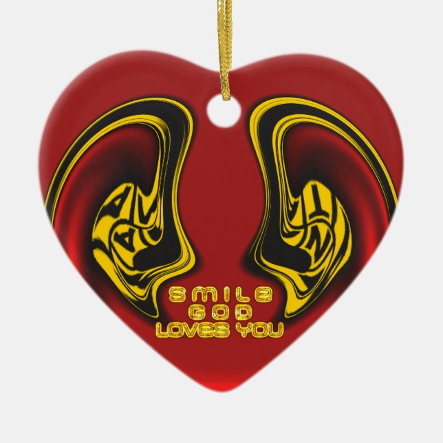 Blessing from Above: God's Love Spiritual Greeting Ceramic Tree Decoration (Front)