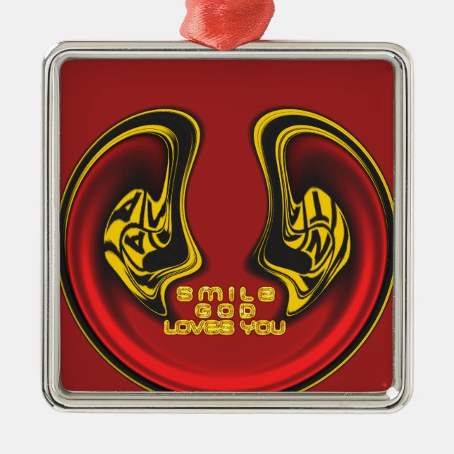 Blessing from Above: God's Love Spiritual Greeting Metal Tree Decoration (Front)