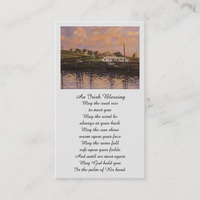 Blessing Memorial Rustic Prayer Card (Front)