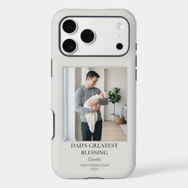 Blessing - Modern First Father's Day Custom Photo (Back)