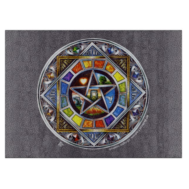 Blessing of Elements Rectangular Cutting Board (Front)