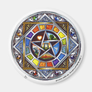 Blessing of Elements Round Magnet