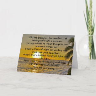 Blessing of Friendship Sunset photo Card