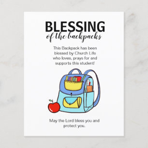 Blessing of the backpacks flyer