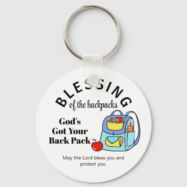 Blessing of the backpacks God's Got Your Back Key Ring (Front)