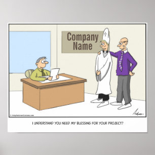 Blessing project cartoon personalised poster