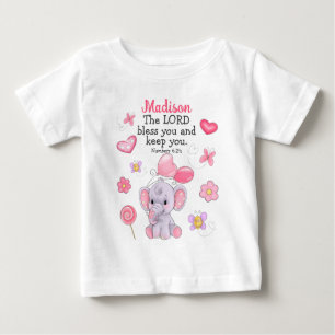 Blessing Scripture Cute Girl Custom Name Shirt Top