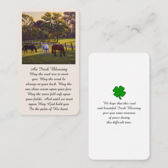 Blessing Sympathy Memorial Prayer Card (Front/Back)