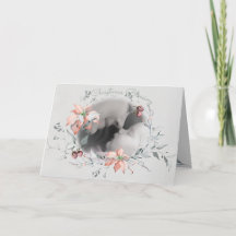 Blessing Watercolor Poinsettias  Photo Wreath