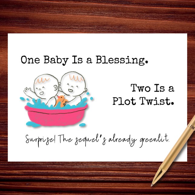 Blessing x2 Funny Twins Pregnancy Card (Creator Uploaded)