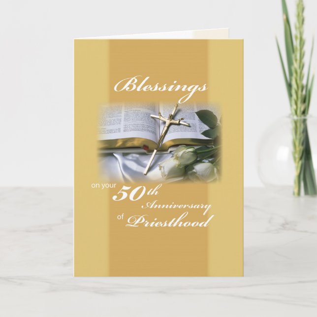 Blessings 50th Anniversary Priesthood Card (Front)