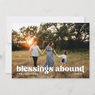 Blessings Abound Religious Christmas Holiday Card