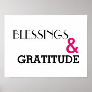 Blessings and Gratitude Poster